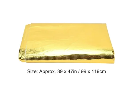 

High Temperature Resistant Adhesive Heat Reflective Sheet Fiberglass Thermal Insulation Tape Golden Self Adhesive Shield Barrier
