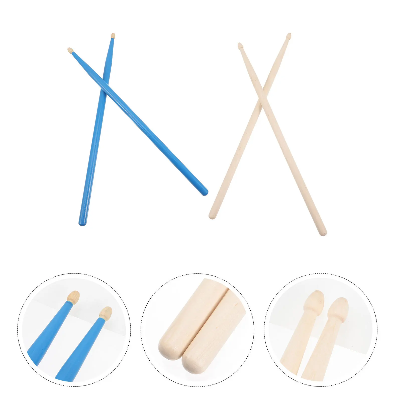 

2Pairs Drum Sticks Wooden 5a Lightweight Premium Wood Percussion Stick Suitable for Marching Bands Acoustic Drum Sets