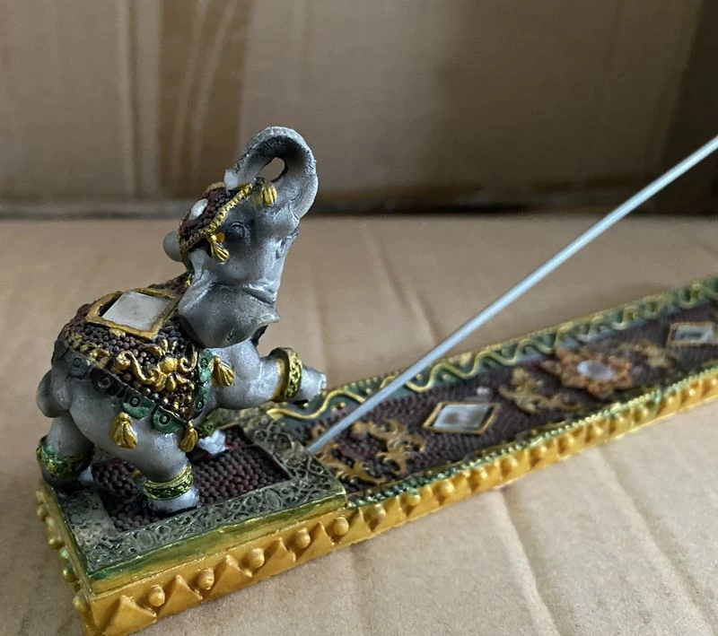 Creative Retro Do Old Resin Animal Elephant Joss-stick Inserting Slender Stick Incense Household Ornaments Buddha Incense Burner