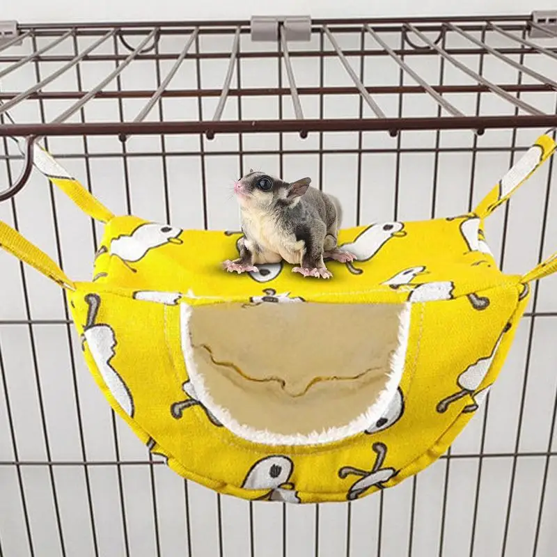 Small Animal Hammock Hamster Bed Hammock Chinchilla Hammock Hamster Bed Warm Ferret Cage Accessories Guinea Pig Bed For Squirrel