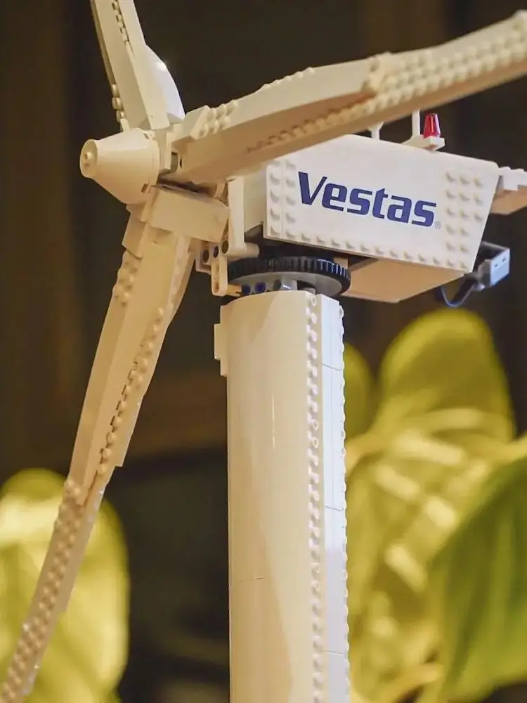 844 STKS Creatieve Serie Vestas Windturbine Bouwstenen Elektrische Windmolen Generator Model 10268 Bricks Speelgoed Voor Jongen Kids Gift - afbeelding 2