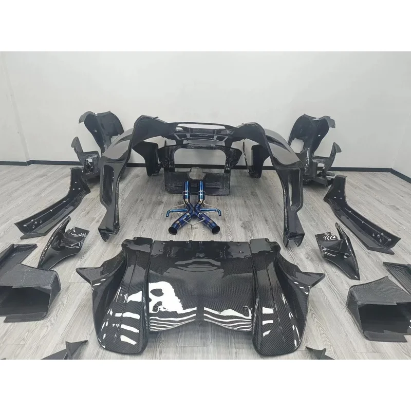 Body Kit for Mclaren P1 Upgrade to GTR Bodykit Car Bumper Assembly Front Rear Fenders Side Skirts Dry Carbon Fiber Body Kits