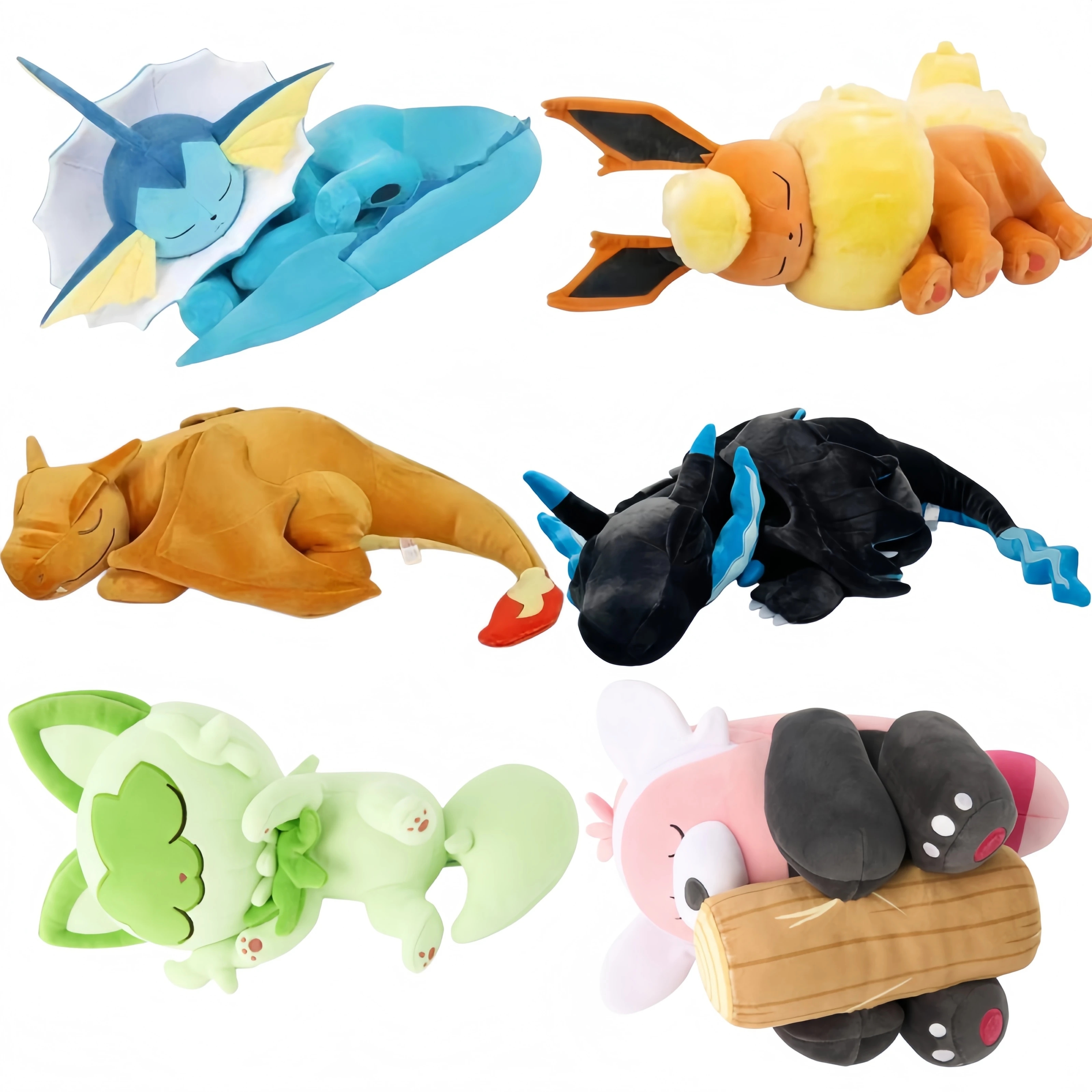Peluche de Pikachu, Almohada de Peluche de Pokémon Bewear, Juguete de Peluche para Dormir, Charizard, Sprigatito, Piplup, Vaporeon, Cojín de Peluche de Anime para Sofá, Flareon