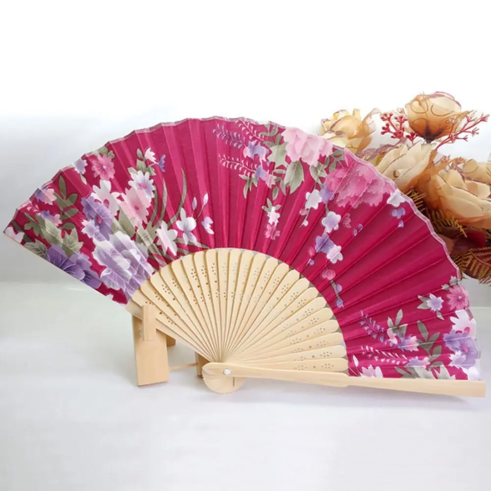 Japanese Style 1Pcs Colorful Photography Prop Vintage Home Decoration Wedding Gifts Folding Fan Ornament Fan