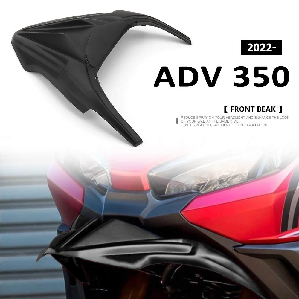 

New Motorcycle ADV 350 2022 2023 Beak Nose Cone Extension Cover Black Front Wheel Fender For HONDA ADV350 Adv350 adv350