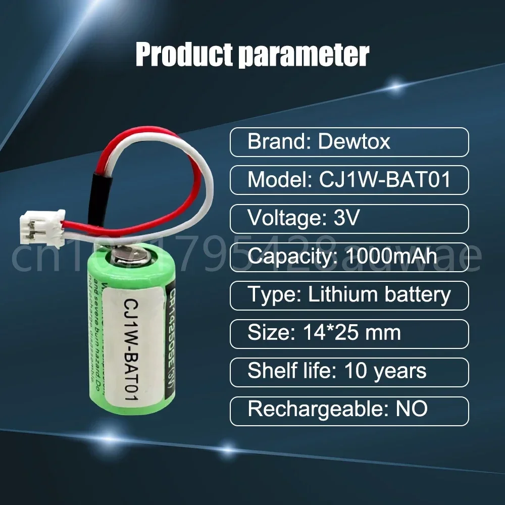 10 Stuks 3V 1000Mah CP1W-BAT01 CJ1W-BAT01 CR14250SE-R Plc Cnc Lithium Batterij Met Wpecial Plug Cp1e Voor Back-Up Batterijen