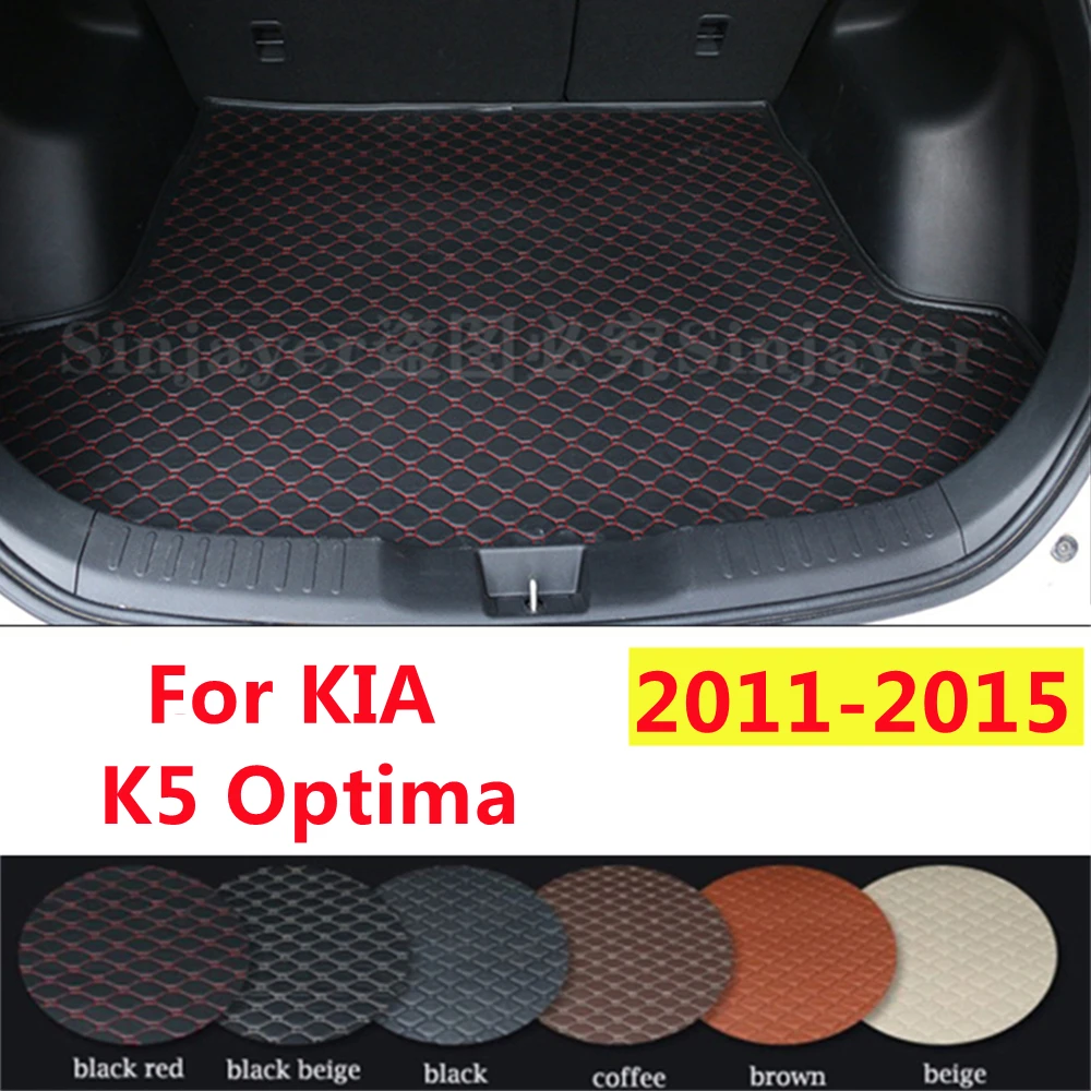 SJ Car Trunk Mat Custom Fit For KIA K5 Optima 2015 2014 2013 12-2011 AUTO Tail Boot Tray Cargo Carpet Pad Protector Accessories