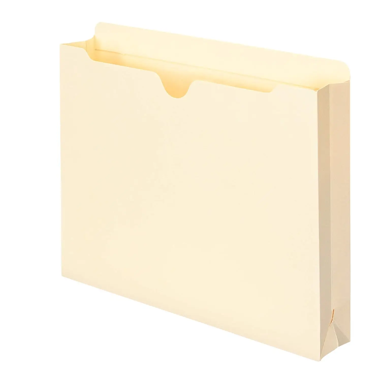 

Letter Size Manila File Jackets, Reinforced Tabs, 2" Expansion, 100 Per Box for Document Organization