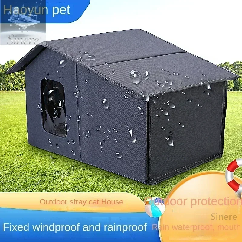 

Водонепроницаемый укрытие для домашних животных, складной теплый кошачий домик для улицы, кошек, кровати для кошек, собак, укрытие для кошек, водонепроницаемая кошачья пещера