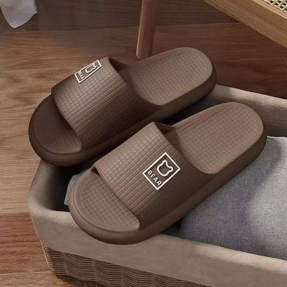 Casual Fashion Thick Platform Slippers Soft Sole Slide Sandals Non-slip Flip Flops Bear Simplicity Unisex House Shoes Bathroom