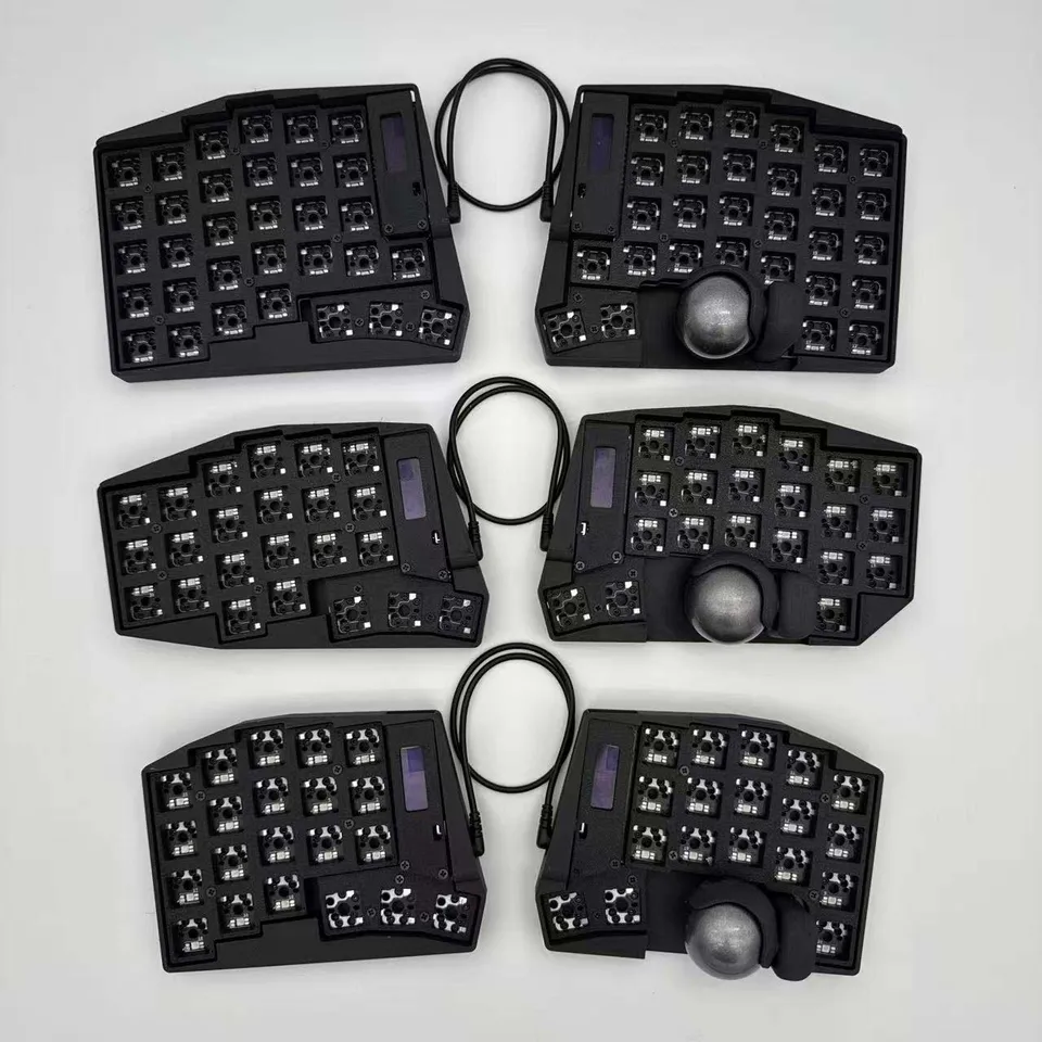 Keyball 39/44/61 分割キーボードキット、スクリーン付きトラック