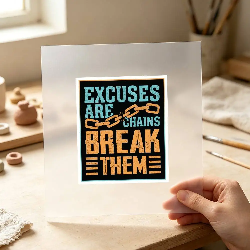 Motivational Excuses Are Chains Break Them Waterproof Stickers For Decorating Car Windows Motorcycles And Computers.