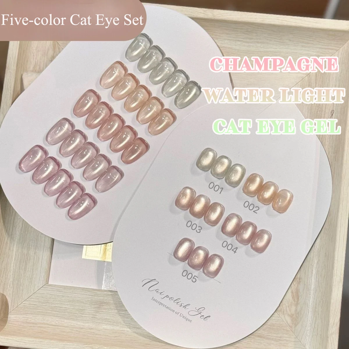 

1-20pcs ZH Ice Transparent Naked Pink Champagne Golden Glass Bead Cat Eye Gel Nail Polish New Style Spring Summer Whitening Gel