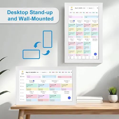 Imagen 2 del producto Calendario Digital inteligente con pantalla táctil de 15,6 pulgadas, 1080P, Control por aplicación WiFi, planificador familiar interactivo, marco de imagen Digital de 32GB