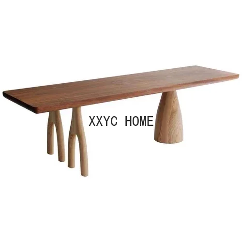 

Nordic Solid Wood Silent Style Dining Table and Chair Home Rectangular White Wax Wood Dining Table Writing Office Desk