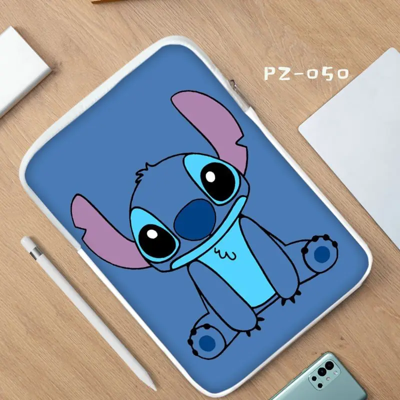 Disney Anime Stitch Angel Lotso Laptop Bag Case for Lenovo Apple Huawei Matebook 10 11 12 13 14 15 Inch Waterproof Storage Bag