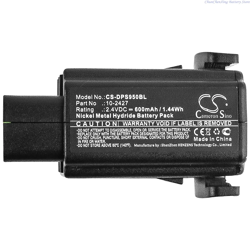 Cameron Sino 2.4V 600mAh Barcode Scanner Battery 10-2427 for Datalogic PowerScan RF, PSRF1000, 959