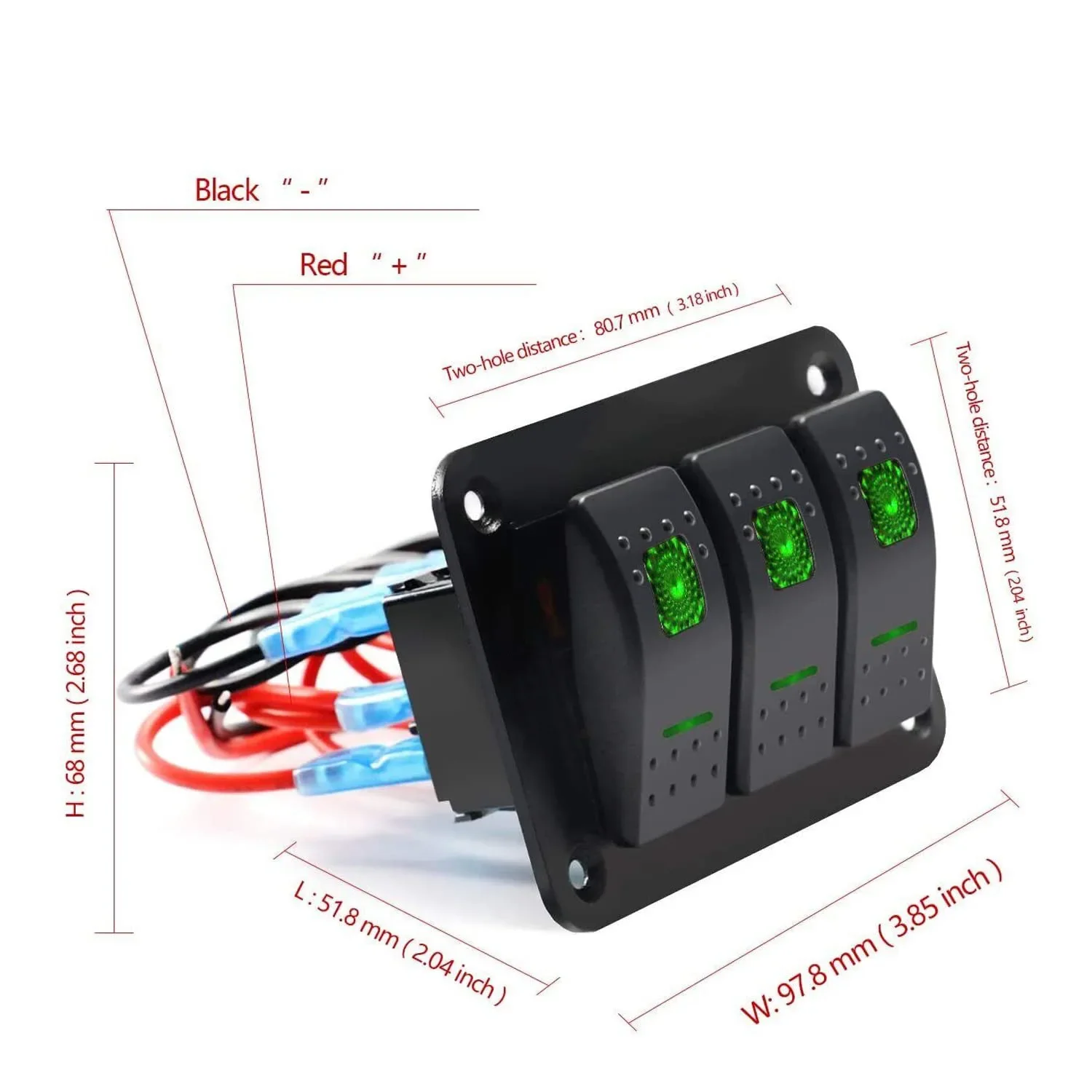 Botón de botón de remolque de modificación de yate, accesorios de remolque, interruptor tipo barco