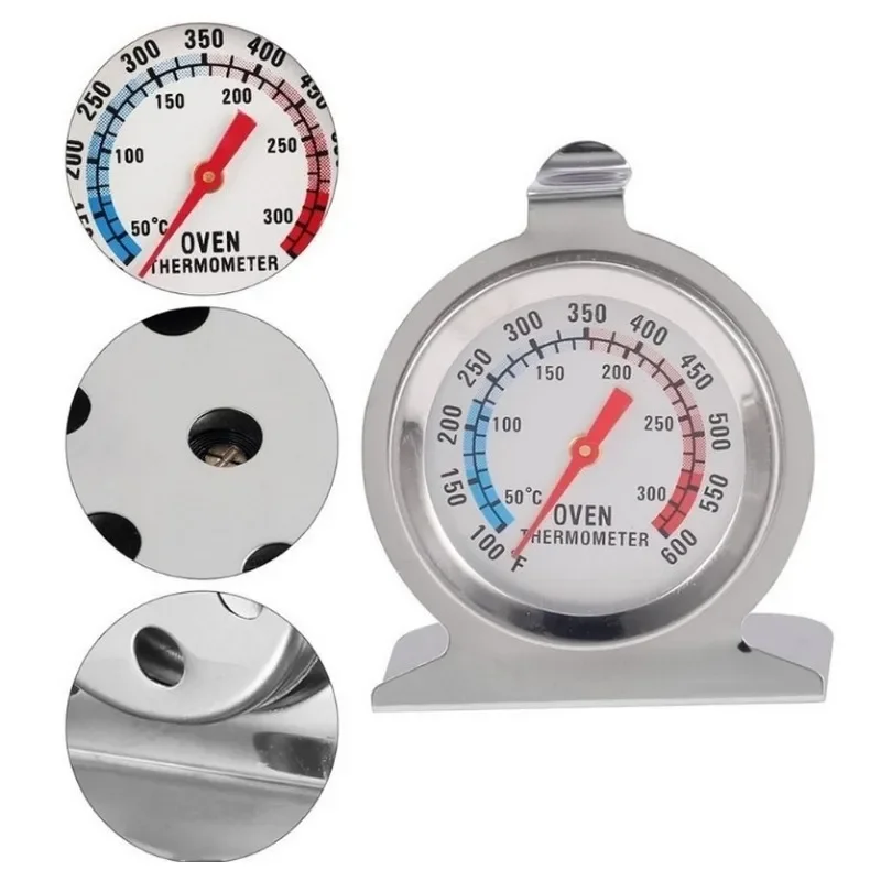 Household Thermometer 1 Piece Stainless Steel Oven Large Diameter  Vertical Dial  Kitchen Baking Supplies