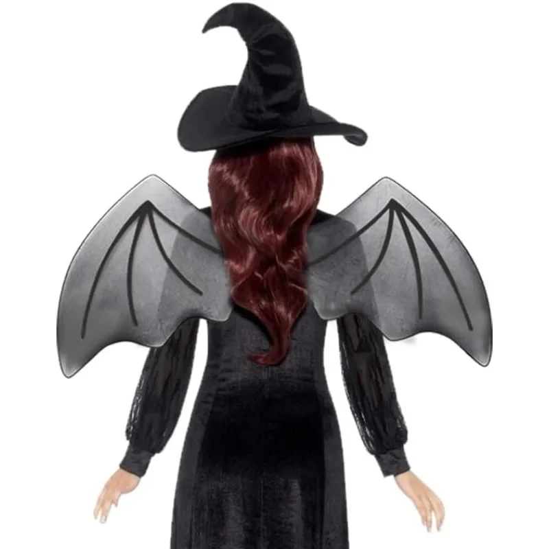 Halloween Novel Bat Wing Vampirina Costume Devil Screen Black Bat Wings Elf Dress Up Party Dance Festival Performance Props Gift