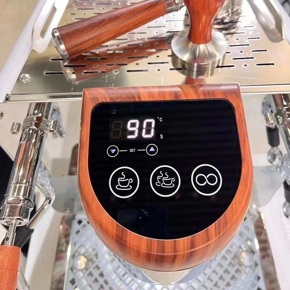 Cafeteira expresso comercial de aço inoxidável com sistema de caldeira infantil e mãe de 6L para hotéis e residências