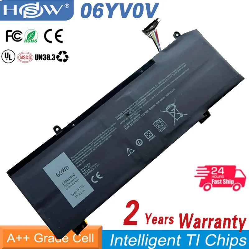 

Новый 1F22N 06YV0V 0JJPFK Аккумулятор для Dell Alienware M15 ALW15M,M17 ALW17M-D2758S,G5 15 5590,G7 7590 P82F,7790 P37E P79F