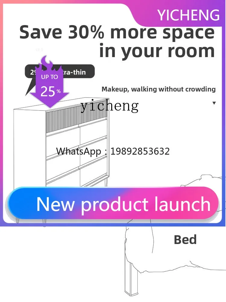 

A29 ultra-thin bucket cabinet, bedroom, extremely narrow at the end of the bed, 30cm living room, solid wood storage locker