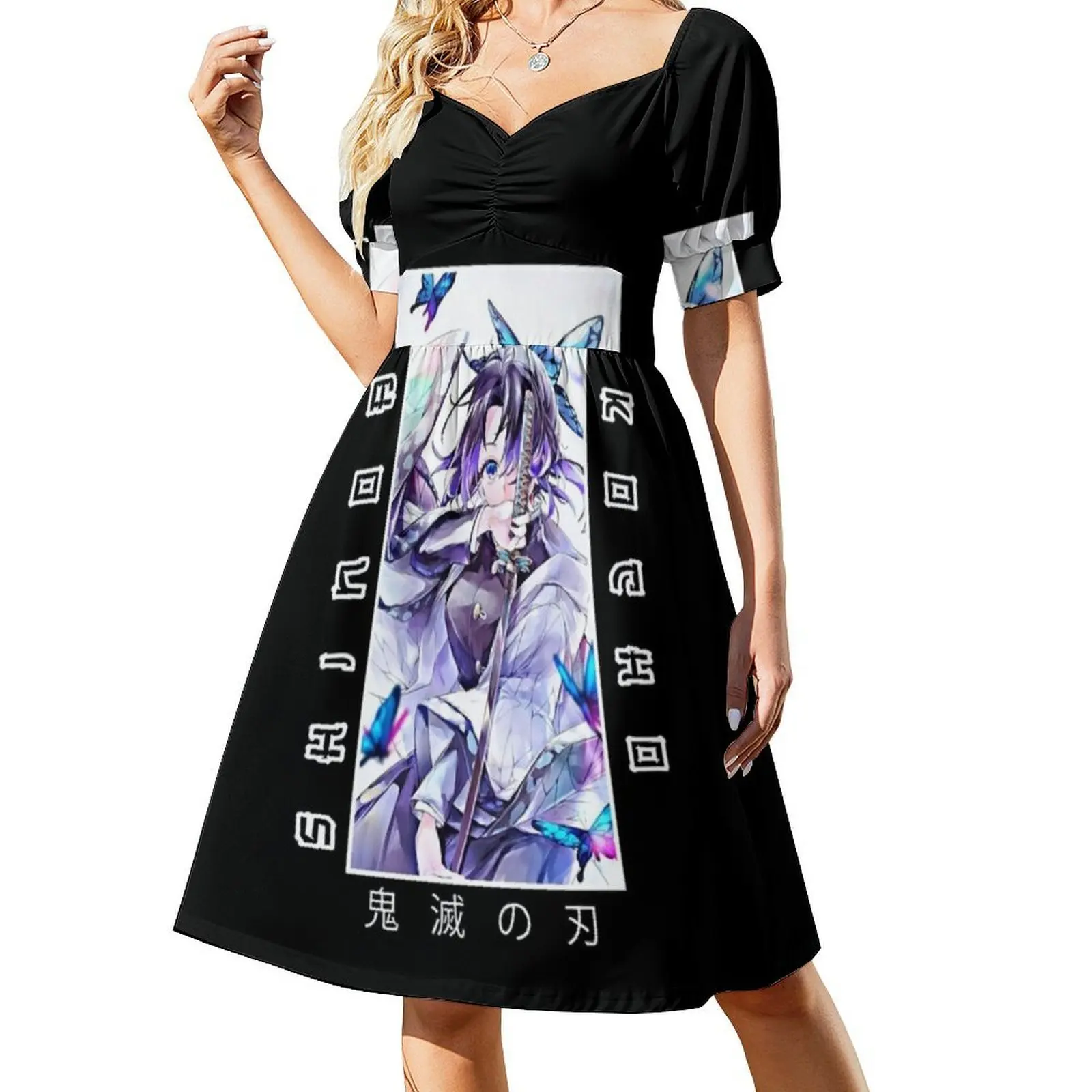 Копия шикарного платья в стиле бохо Demon-Shinobu, элегантное модное пляжное платье для свадебной вечеринки, Demon Demon Shinobu, аниме Demon Shinobu, женское