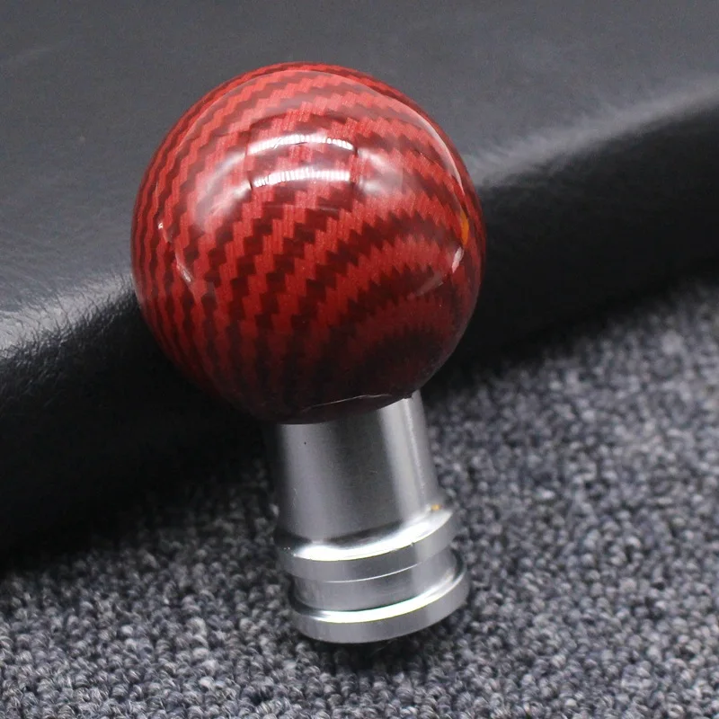 

Car modification universal gear handle head personalized imitation carbon fiber pattern manual gear wave stick
