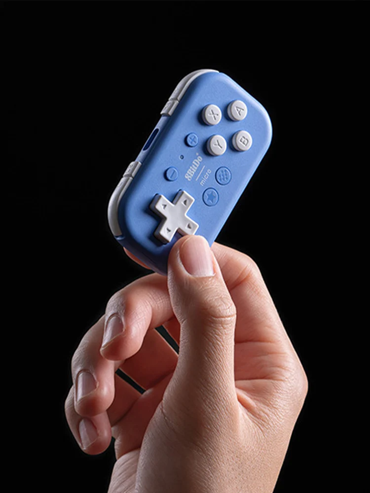 8bitdo micro gamepad projetado para jogos 2d gamepad sem fio bluetooth-compatível console portátil para switch/raspberry pi