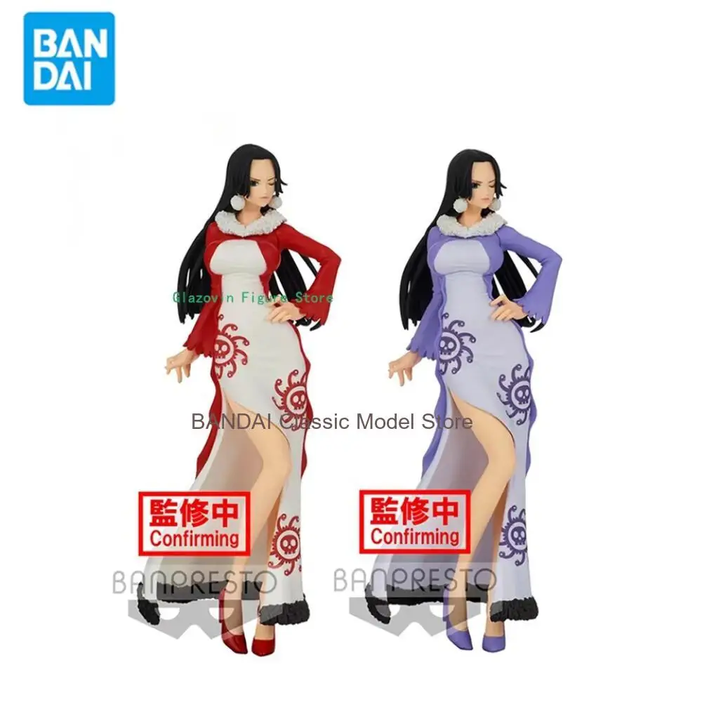 

100% Оригинальная коллекционная фигурка Боа Хэнкок из One Piece в зимнем стиле с блестками, модель-игрушка