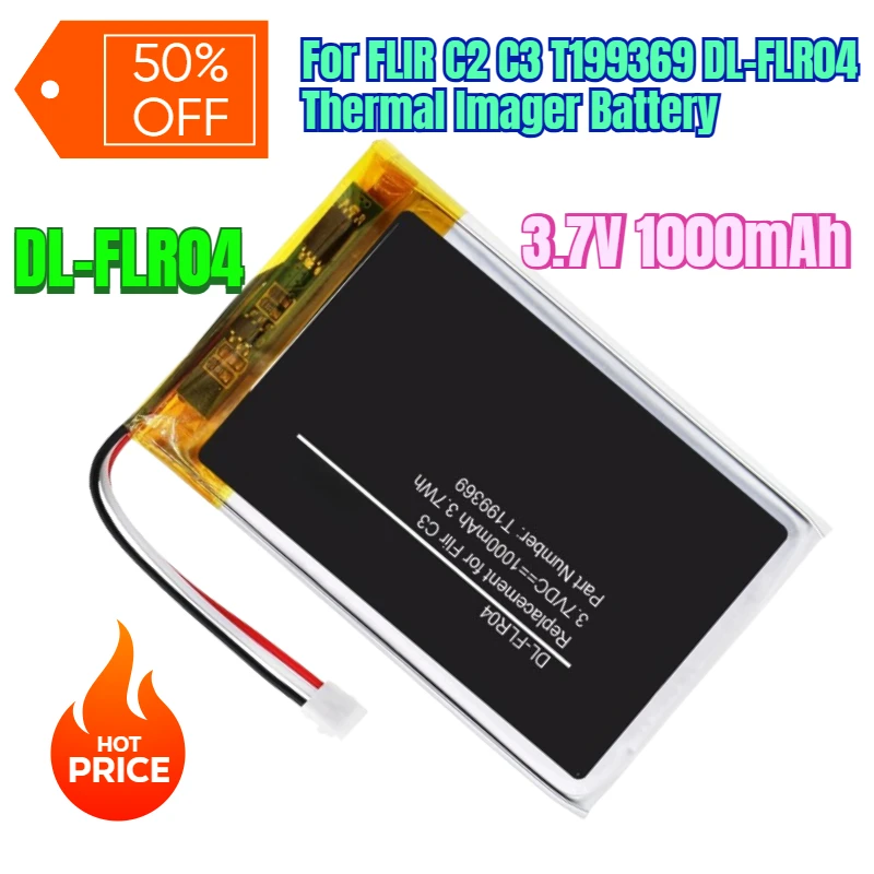 

3.7V 1000mAh for FLIR C2 C3 T199369 DL-FLR04 Thermal Imager Battery
