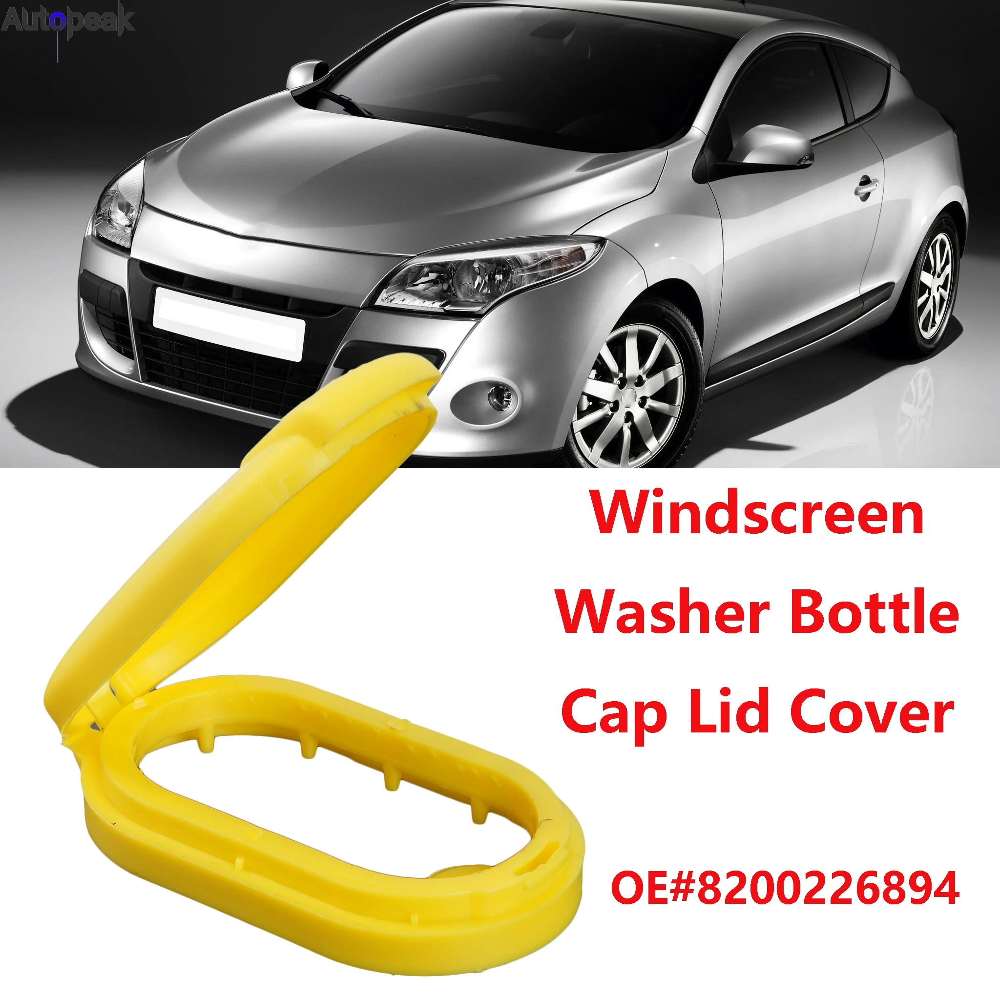 1X For Renault Renault Megane Scenic Trafic Clio Laguna Windscreen Washer Bottle Cap Lid Cover Fluid Reservoir Tank 8200226894