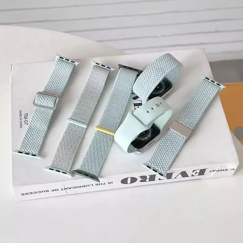Strap for Apple watch band 45mm 44mm 42mm 49mm 41mm 40mm 38mm Light blue bracelet correa iWatch series SE 7 8 9 6 5 4 3 Ultra 2