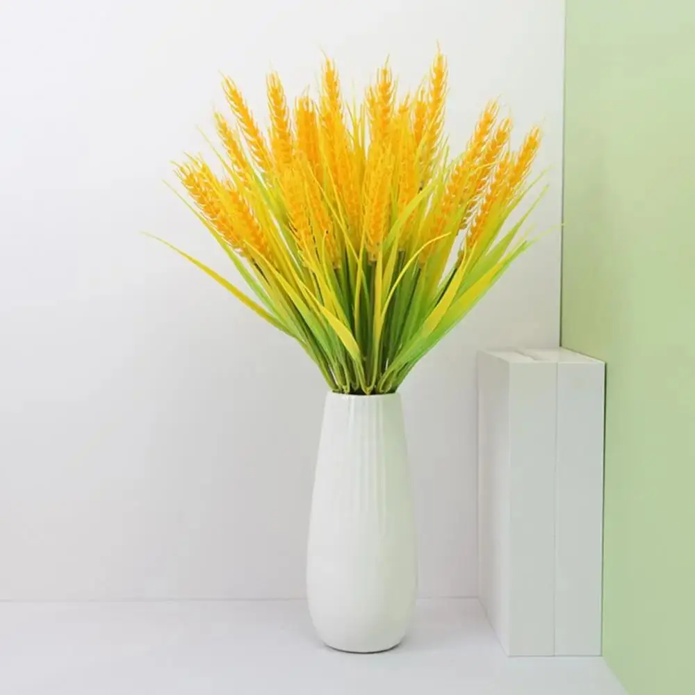 7 künstliche Weizenähren, goldene Blumendekoration, simulierte Reisaähren, simulierter Reisanbau im pastoralen Stil – Detail 2