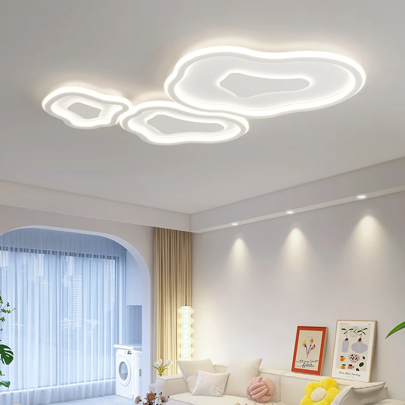 Clouds Living Room Ceiling Lights Modern Simple Bauhaus Luxury High-end Electroplating Full Spectrum Eye Protection Hall Lamp