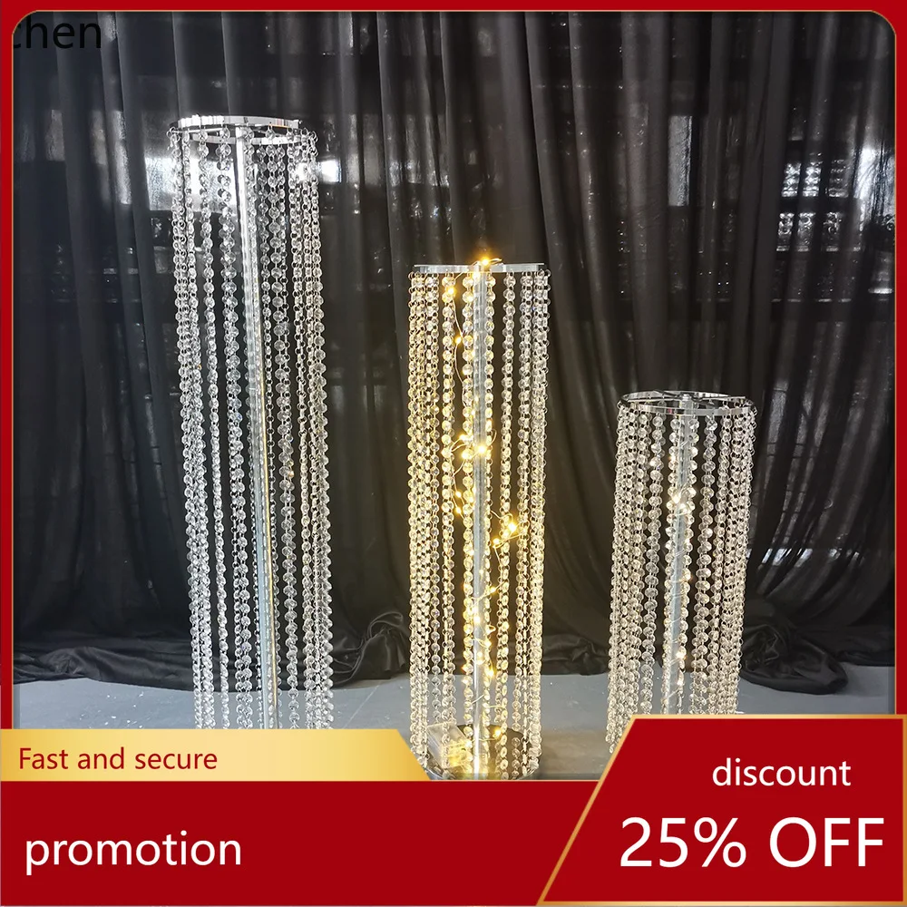 YFY Wedding Props  Supplies European Crystal Flower Stand  T-Stage Road Guide Hotel Wedding Venue Decoration Flower Arrangement