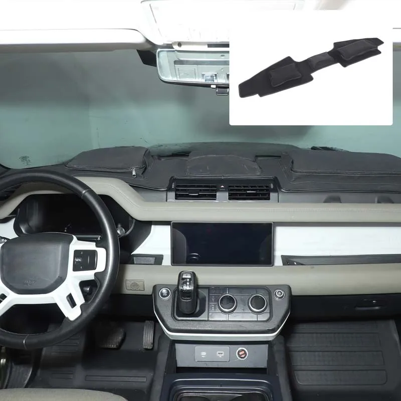 Car Dashboard Cover Sun Protection Mat Light-Proof Pad With Storage Bag For Land Rover Defender 2020-2025 Car Accessories