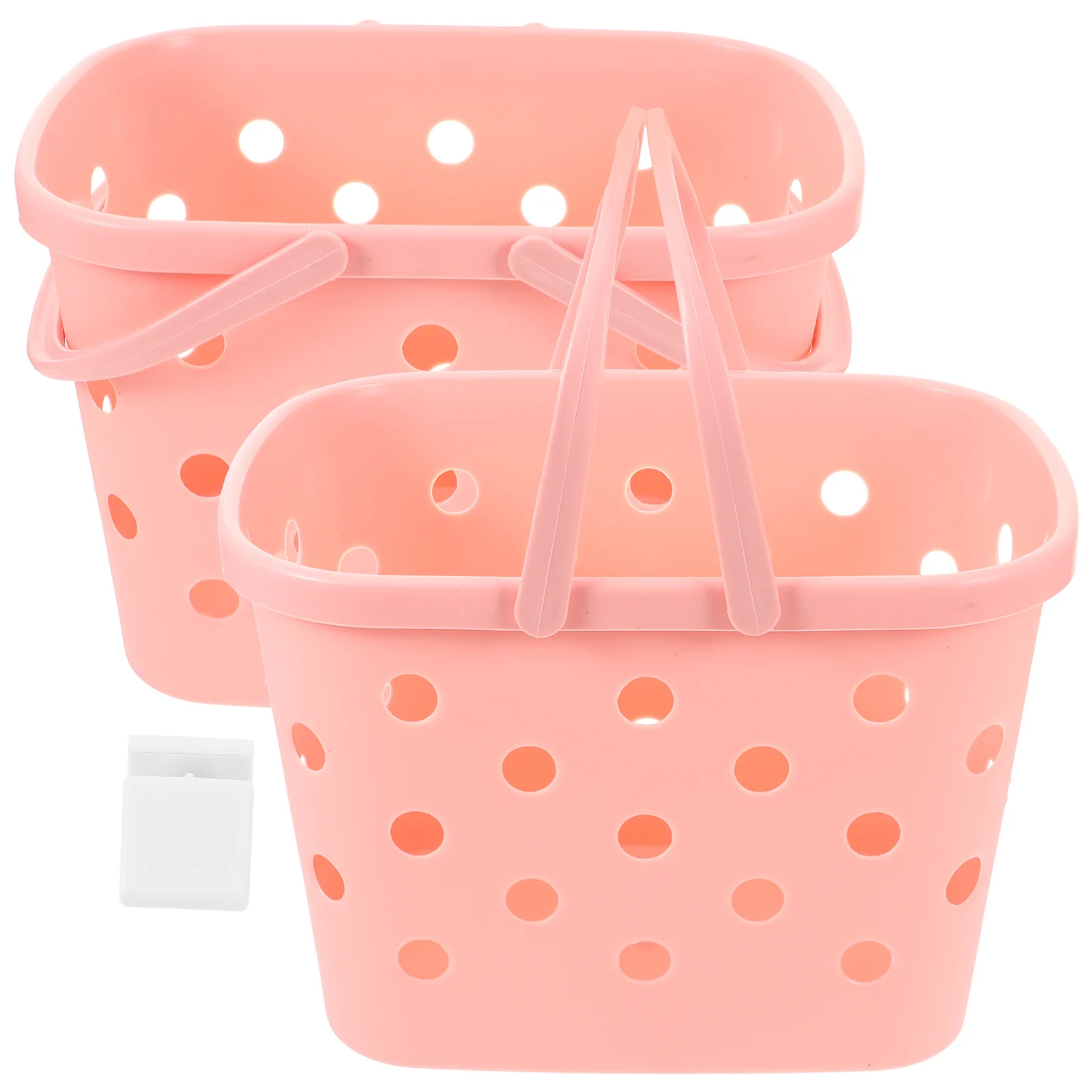 

2Pcs Bathing Basket Kitchen Storage Portable Container Plastic Large Capacity Water Draining Ventilation Saving Space