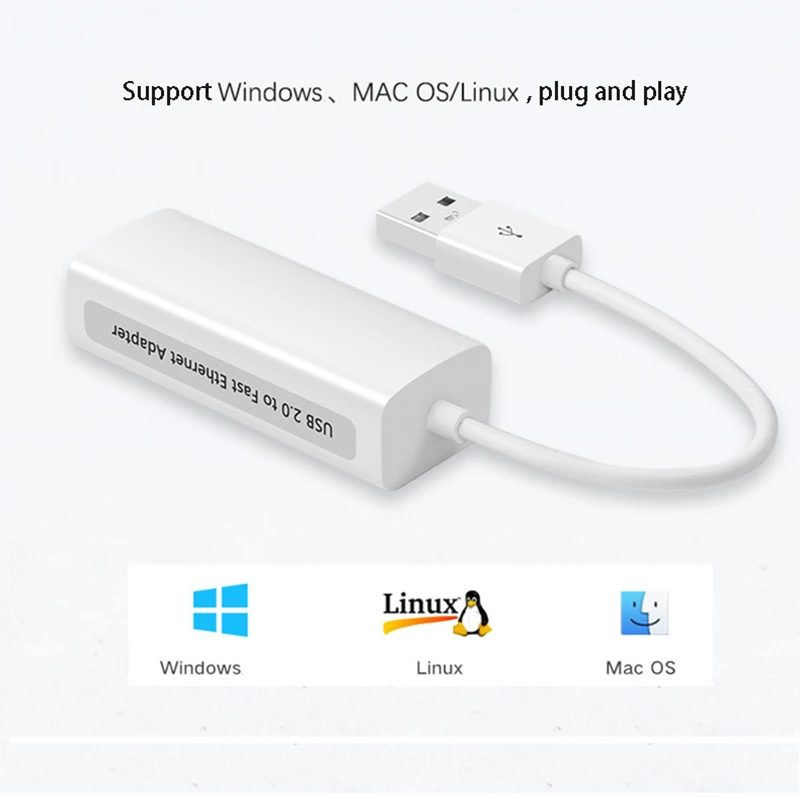 USB to RJ45 Ethernet Cable Splitter Extend Adapter Micro USB2.0 100Mbps Network Card for Tablet Laptop PC Computer Android
