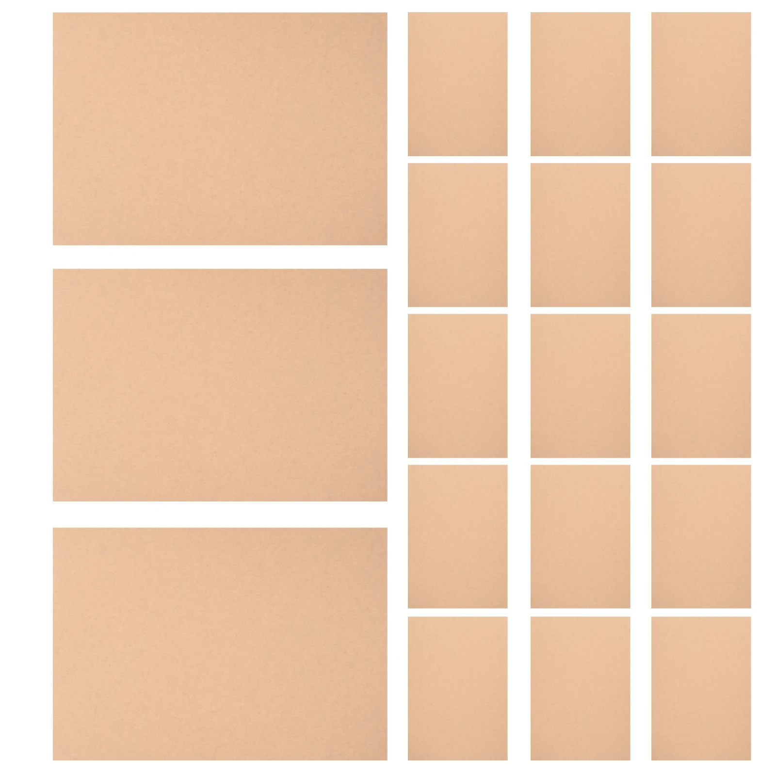 

100 Sheets A4 Blank Adhesive Labels Printable Paper for Office Craft Mailing Scrapbooking Brown Kraft Sticker Paper