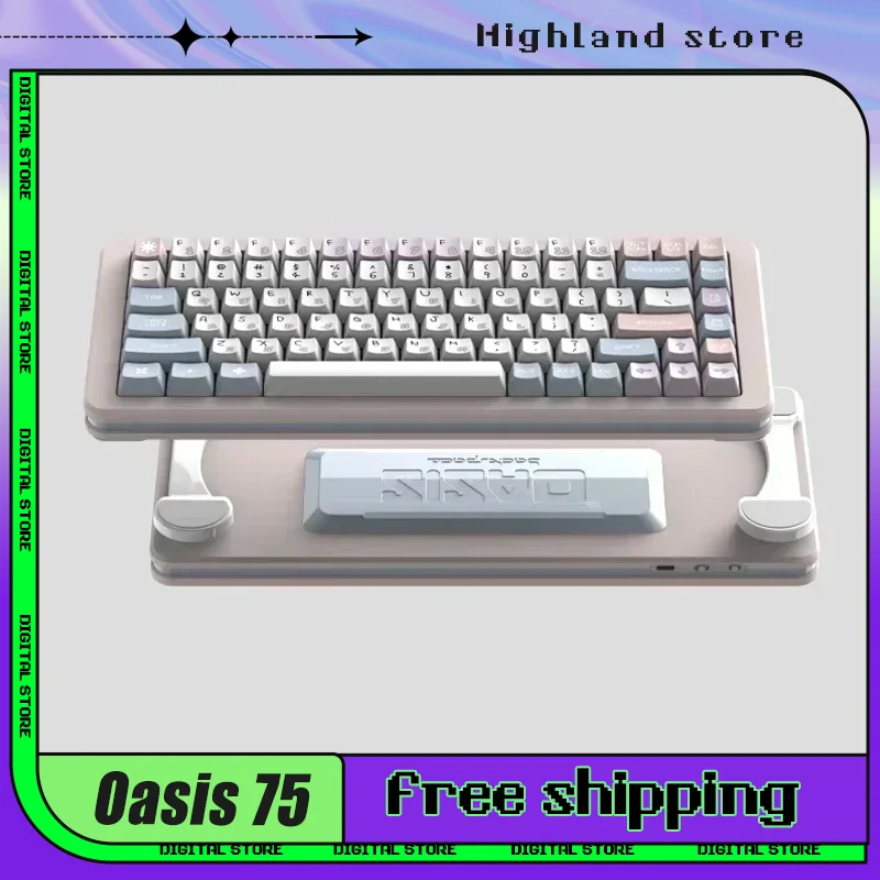 

Backspace Oasis 75 Gamer Keyboard Esports Magnetic Switch Wired Keyboard 84 Key Rgb Backlit Hot Swap Gaming Keyboard Office Gift