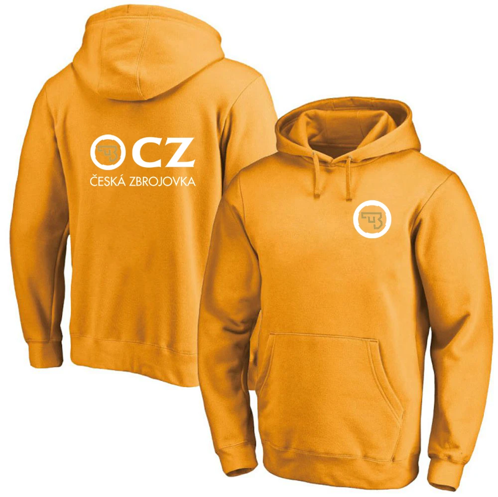 

2023 New CZ Logo Cotton Hooded Pullover Man's Ceska Zbrojovka Print Spring Autumn Sports Solid Color Classic Long Sleeve Hoodies