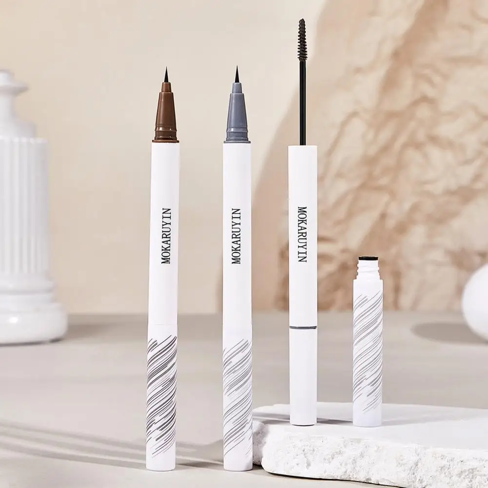 Smudge-proof Eyeliner Eyeliner That Stays Place Smudge-proof 3d Double End Liquid Eyebrow Pen Waterproof Long for Precision