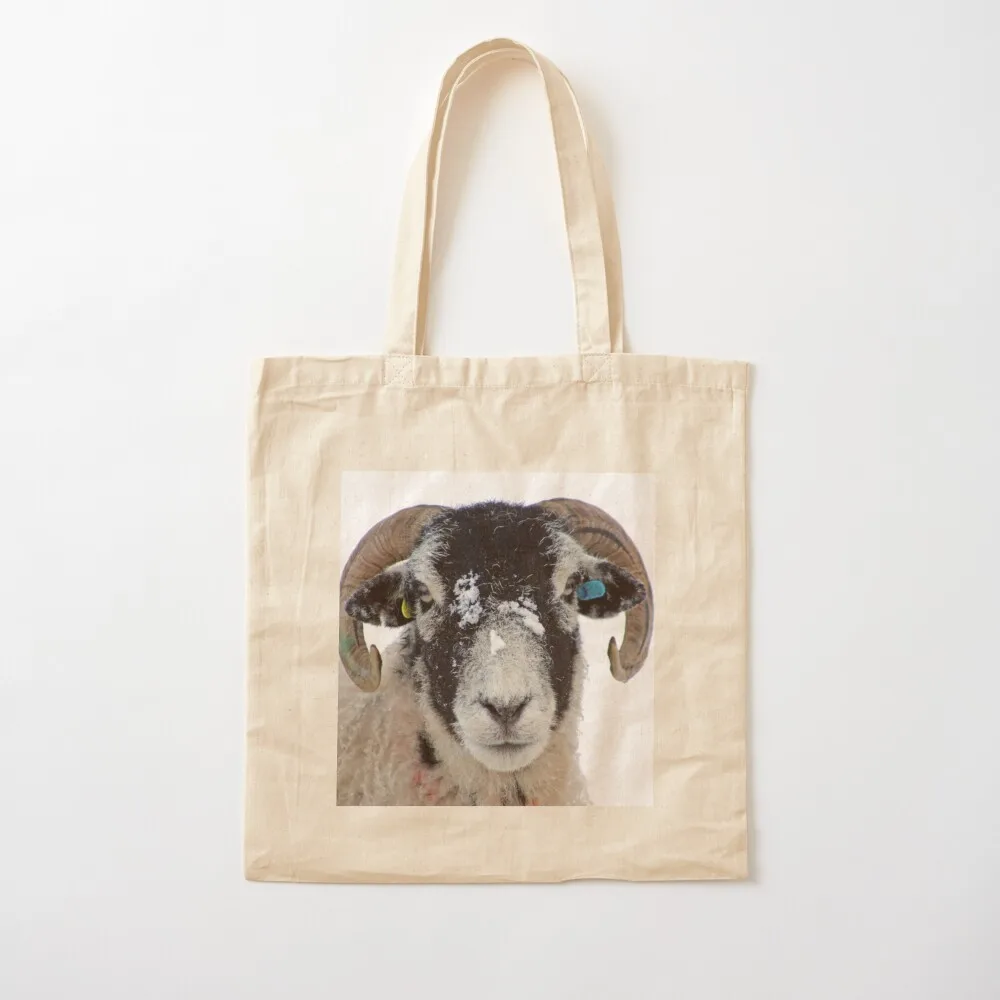

Swaledale Ewe in Snow Tote Bag Custom bag tote bag screen shopper women Canvas Tote
