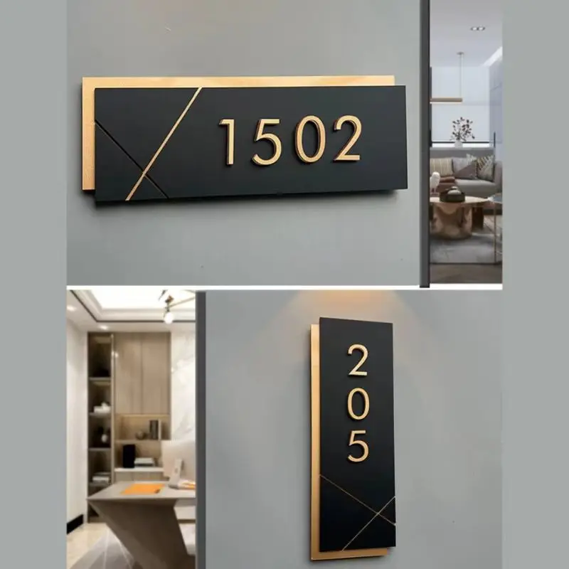 الاكريليك لوحات الباب الحديثة متجر تسجيل رقم شخصي مخصص لمكتب المنزل الشقق مطعم فندق مقهى بار لوحة ديكور المنزل