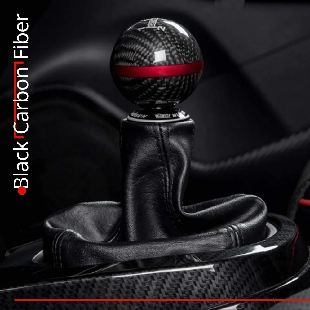 Gear Shift Knob Carbon Fiber Digital Number Stick AT MT Universal Ball Shifter Lever Head Screw-in Car Parts