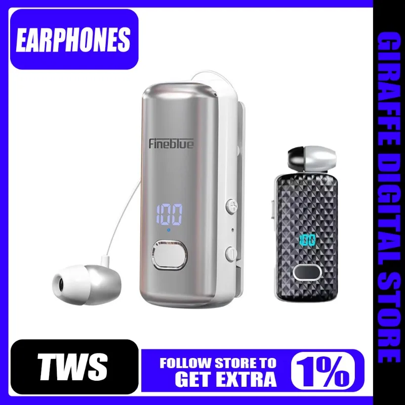 

Jialan F580 TWS Bluetooth наушники в стиле ошейника 5,3 активное шумоподавление ANC интеллектуальный цифровой дисплей для спорта/велоспорта