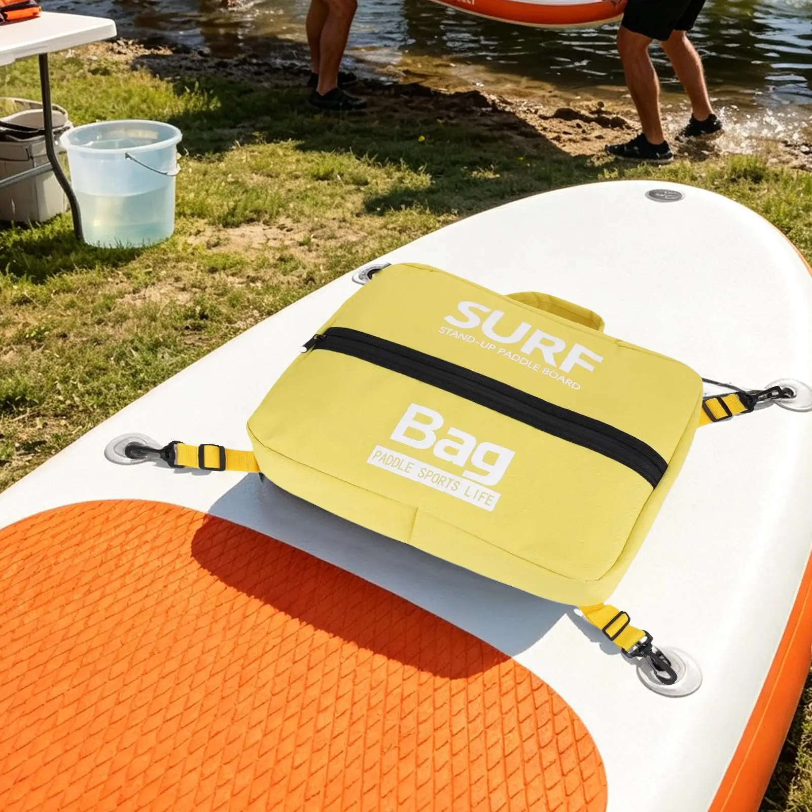 Waterproof 10L Oxford Cloth Paddleboard Cooler Deck Bag Large capacity constant strap fixed strap paddle board storage bag