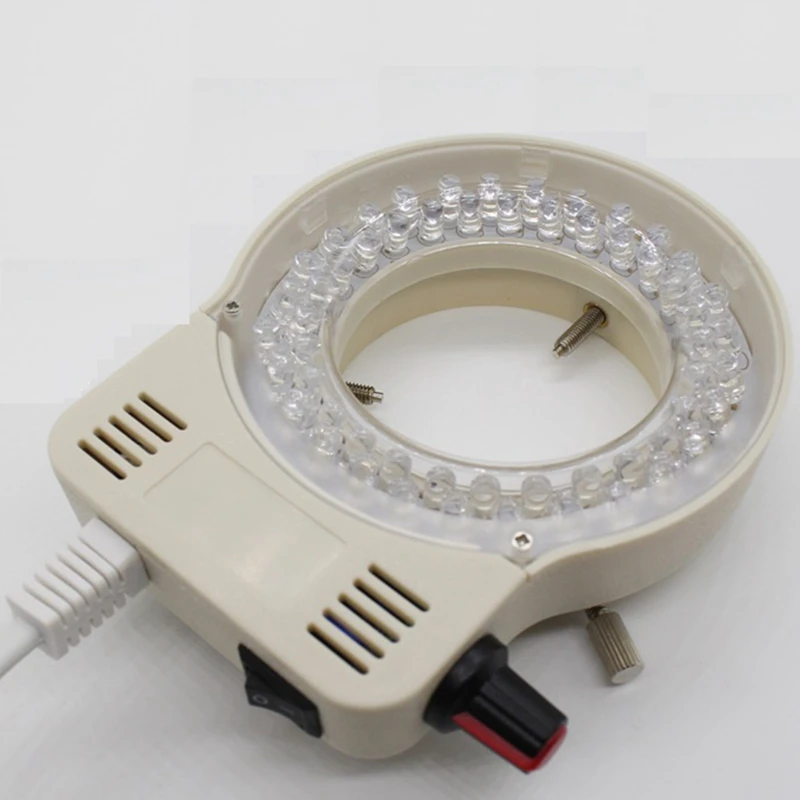 US PLUG White Adjustable 56 LED Ring Light Illuminator, Suitable for Stereo Microscopes and Cameras